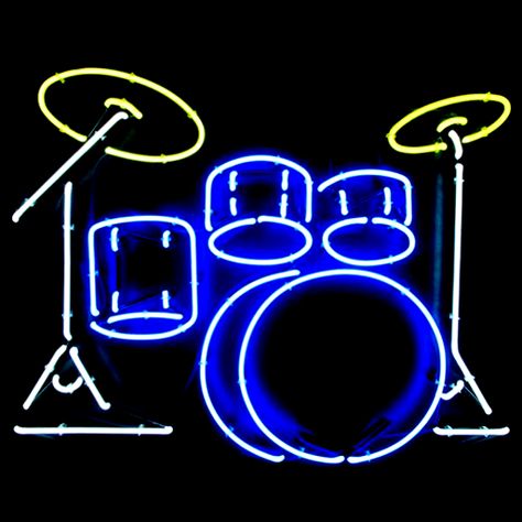 "Schlagzeug" Neonschrift