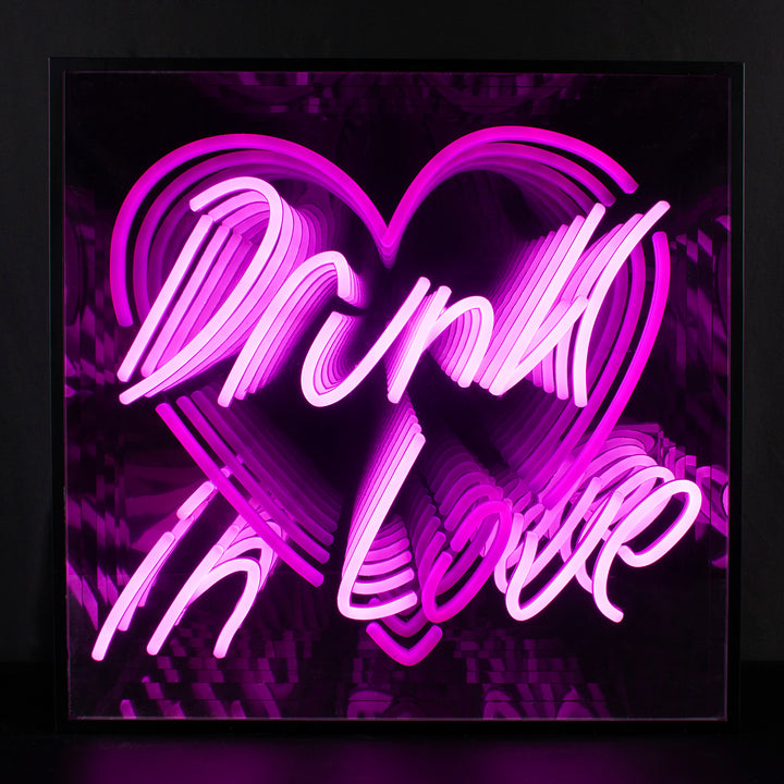 "Drunk In Love" 3D Infinity LED Neonschrift
