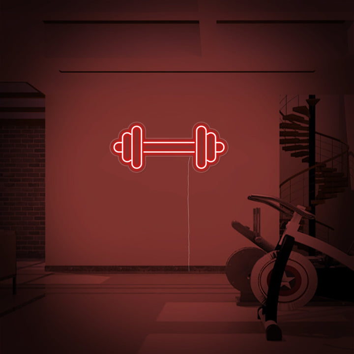 "Kurzhantel Langhantel Fitnessstudio, Fitnessstudio Dekor, Fitness Dekor" Neonschrift