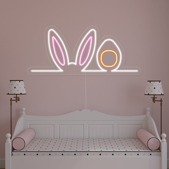 "Osterhasen Ohren" Neonschrift