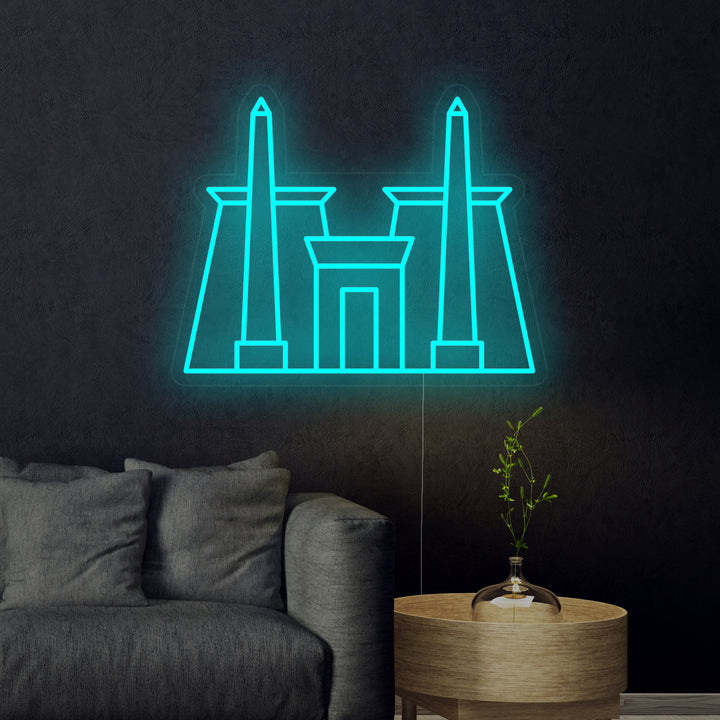 "Tempel Von Karnak In Ägypten" Neonschrift
