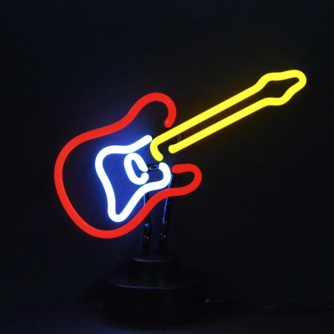 "E-Gitarre Tisch-Neonschild, Glas-Neonschild" Neonschrift