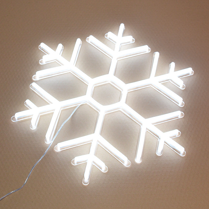 "Elementsymbol Schnee Schneeflocke" Neonschrift