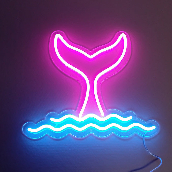 "Element Symbol Schwimmende Meerjungfrau" Neonschrift