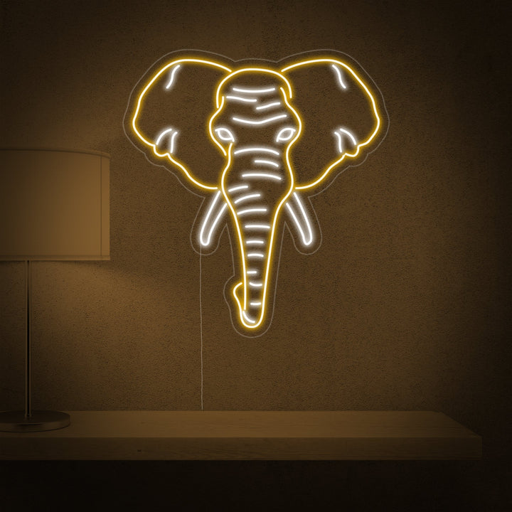 "Elefant" Neonschrift