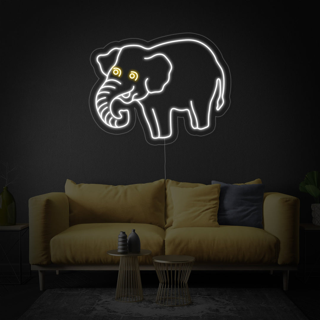 "Elefant" Neonschrift