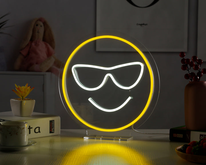 "Emoji Lächeln" USB Mini LED Neonschrift