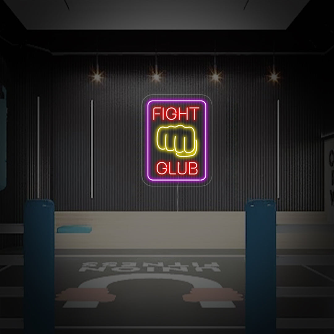 "Kampfclub, Fight Club" Neonschrift