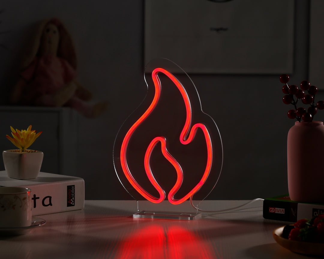 "Feuer" USB Mini LED Neonschrift