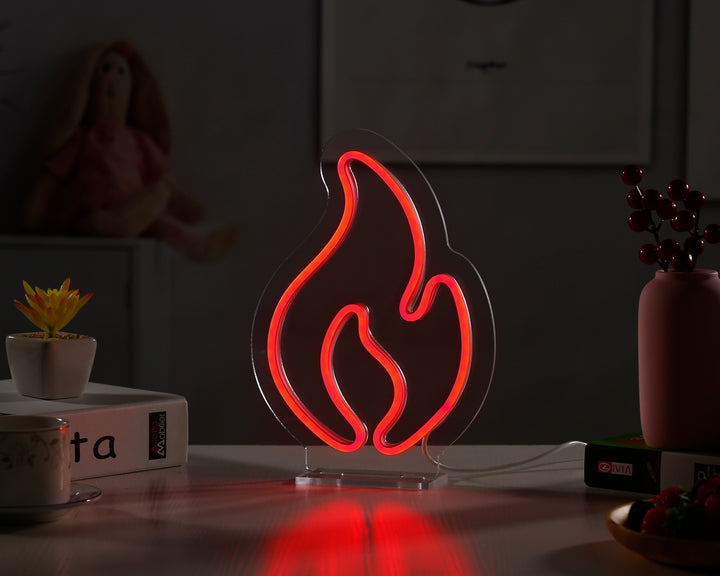 "Feuer" USB Mini LED Neonschrift