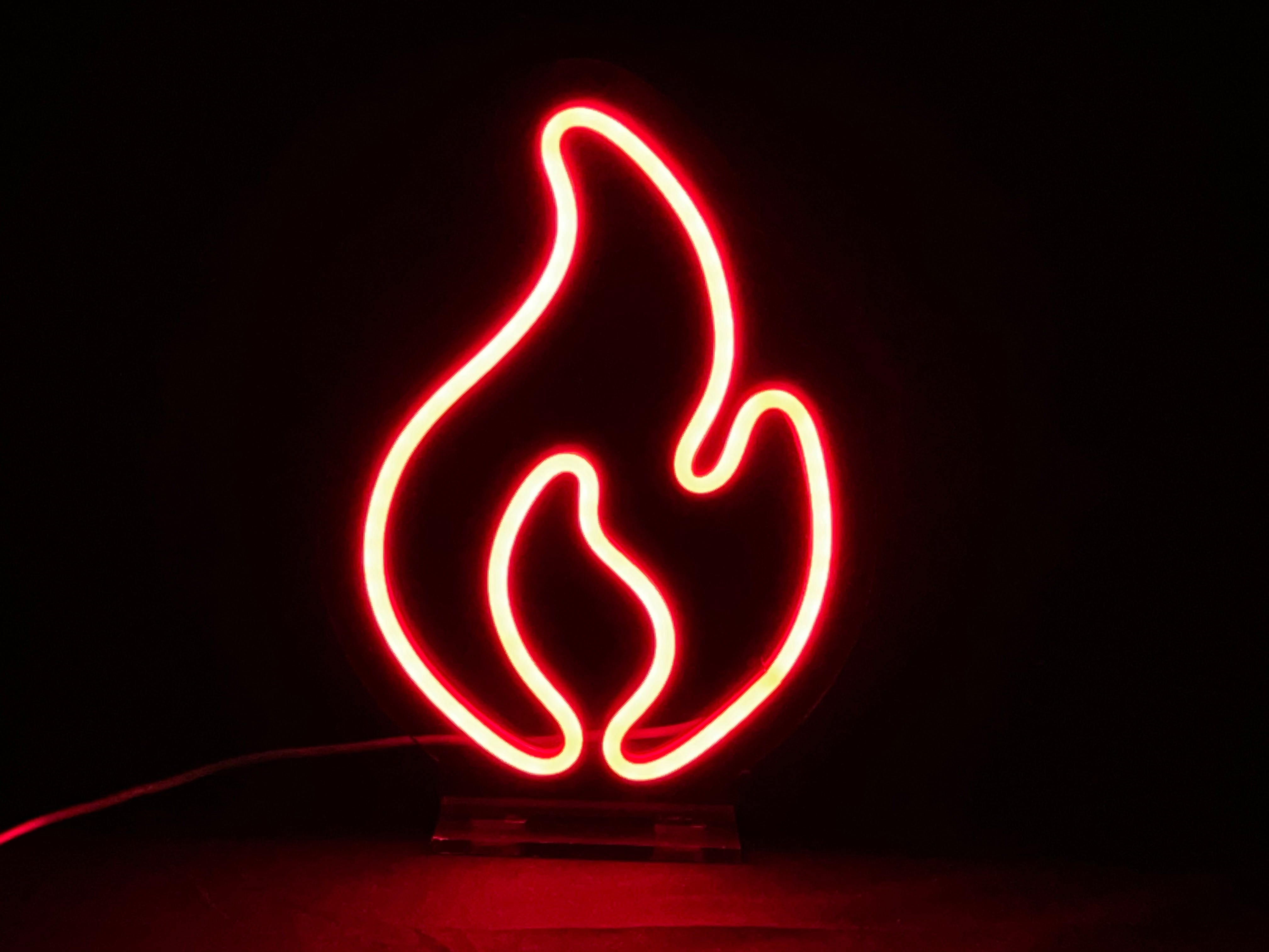 "Feuer" Desk LED Neonschrift