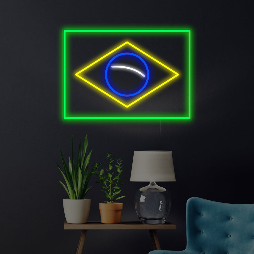 "Flagge Von Brasilien" Neonschrift