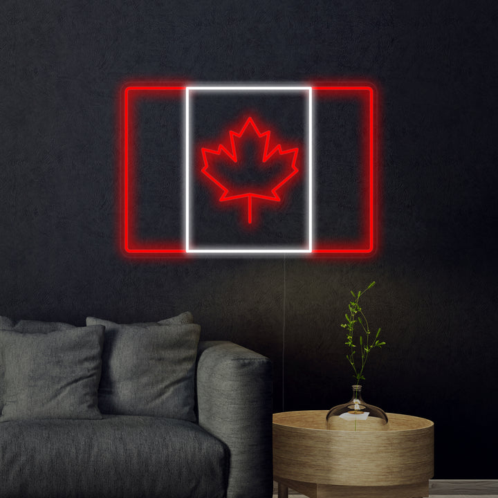"Flagge Von Kanada" Neonschrift