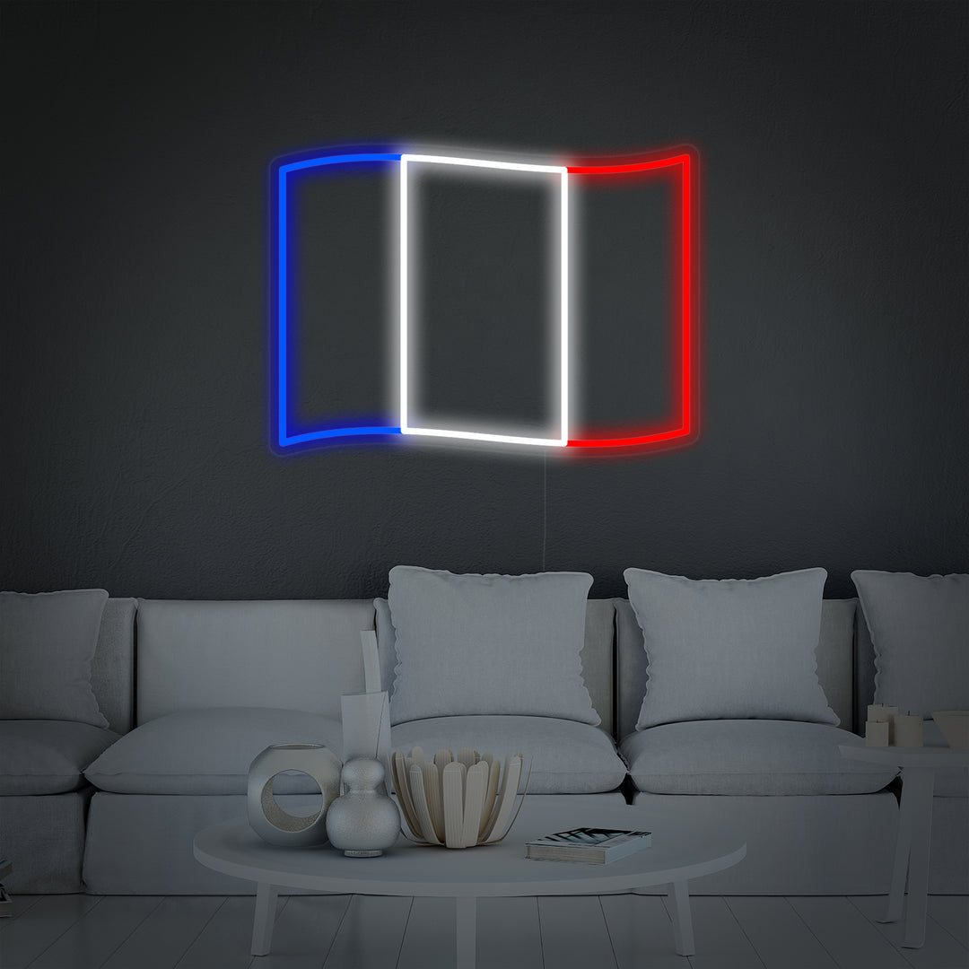 "Flagge Von Frankreich" Neonschrift