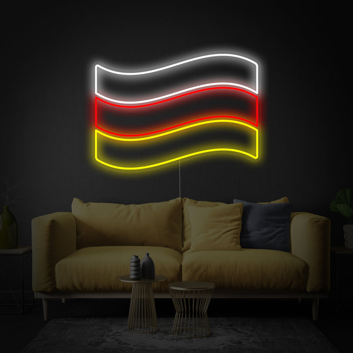 "Flagge Deutschlands" Neonschrift