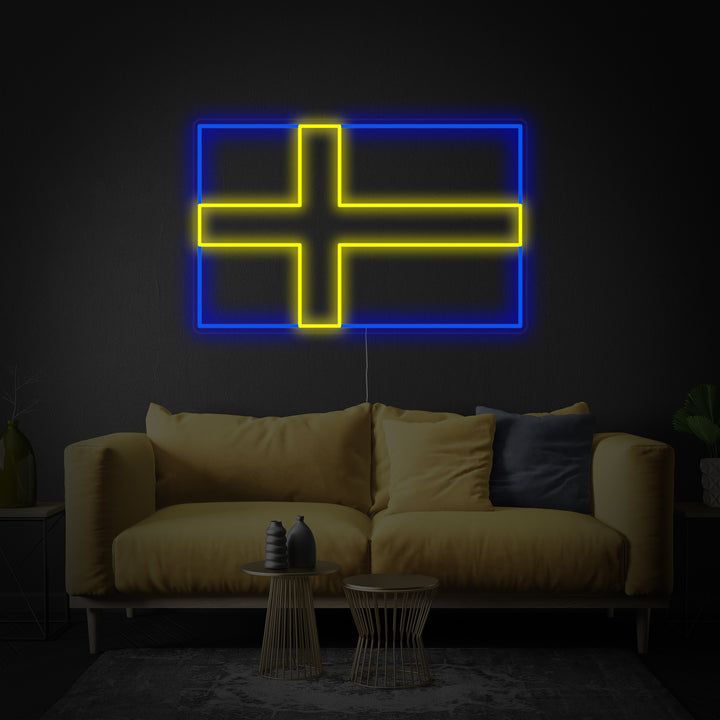 "Flagge Von Schweden" Neonschrift