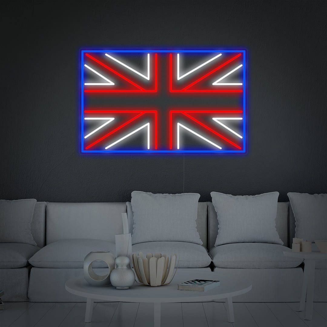 "Flagge Von Großbritannien" Neonschrift