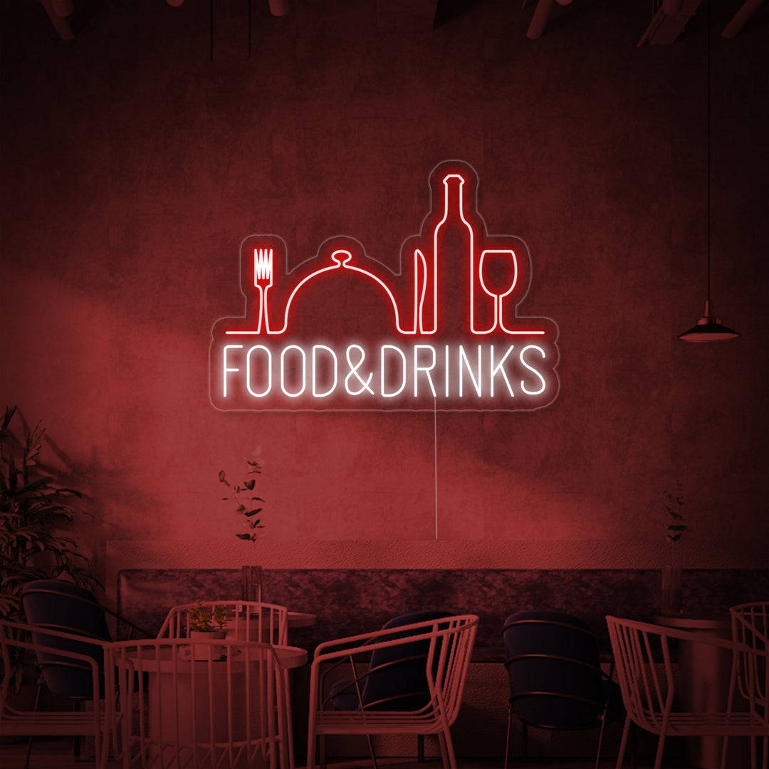 "Food and Drinks, Bar, Restaurant" Neonschrift
