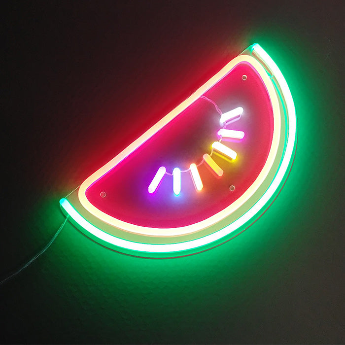 "Frucht Wassermelone" Neonschrift