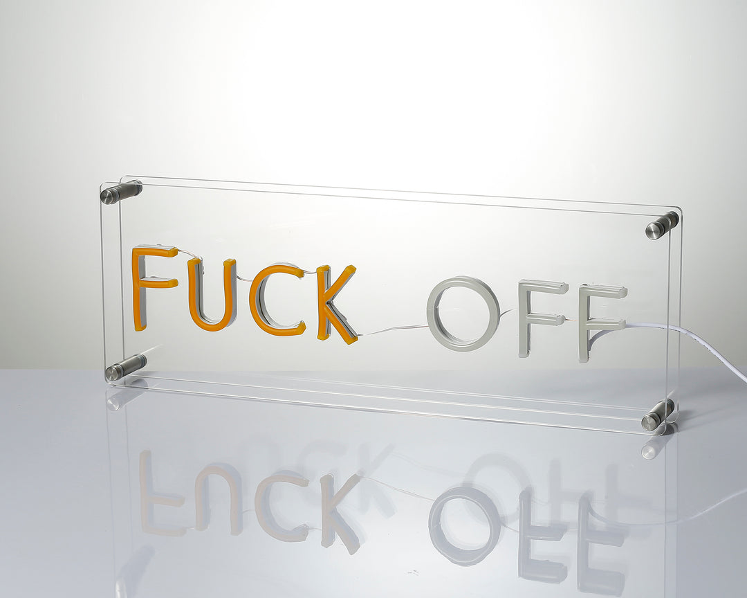 "Fuck Off" Schreibtisch LED Neonschrift