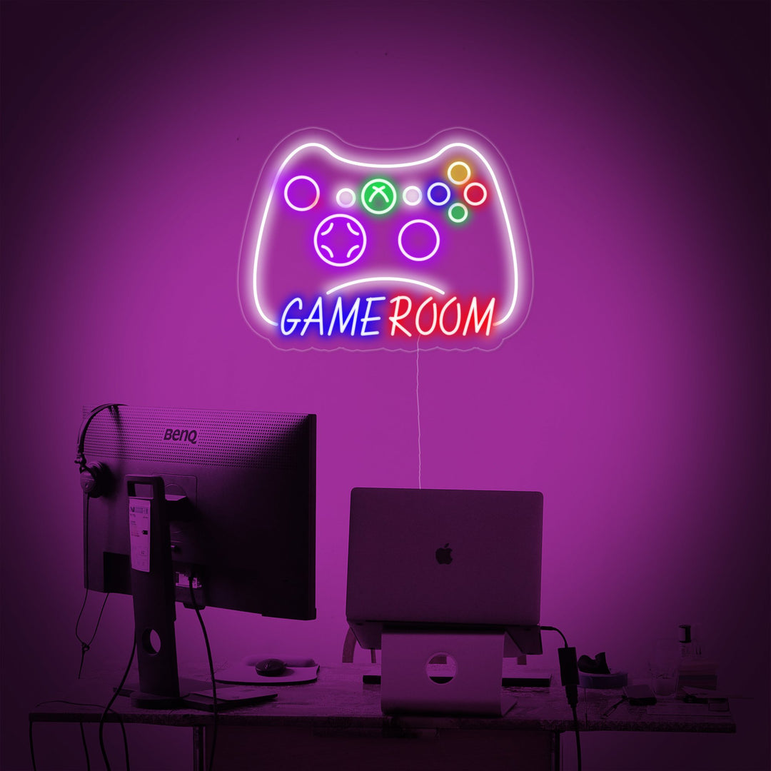 "Game Room, Spielwanddekoration" Neonschrift