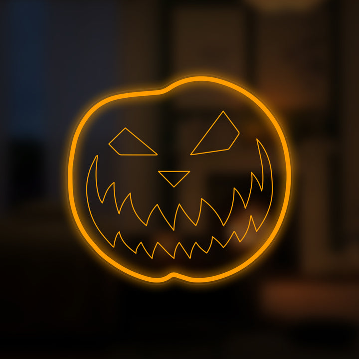 "Kürbis Halloween" Mini-Neonschild