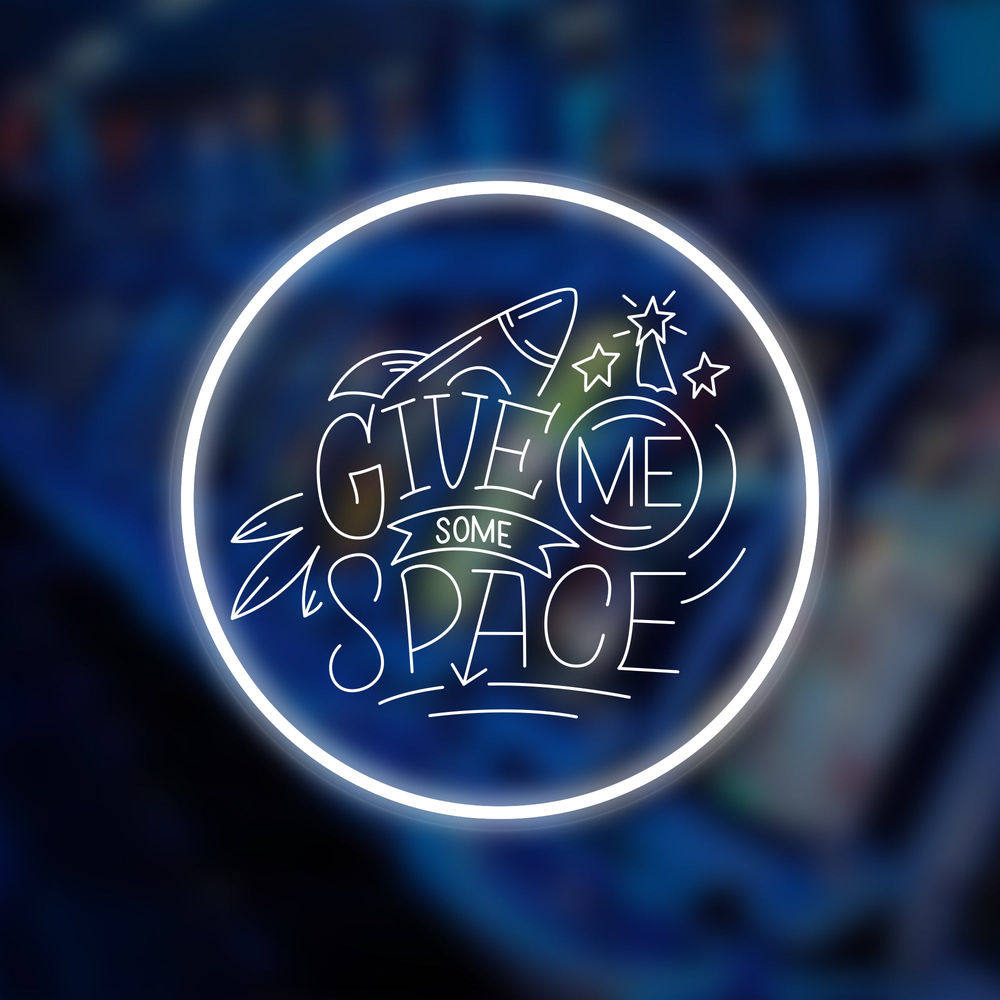"Give Me Some Space" Mini-Neonschild