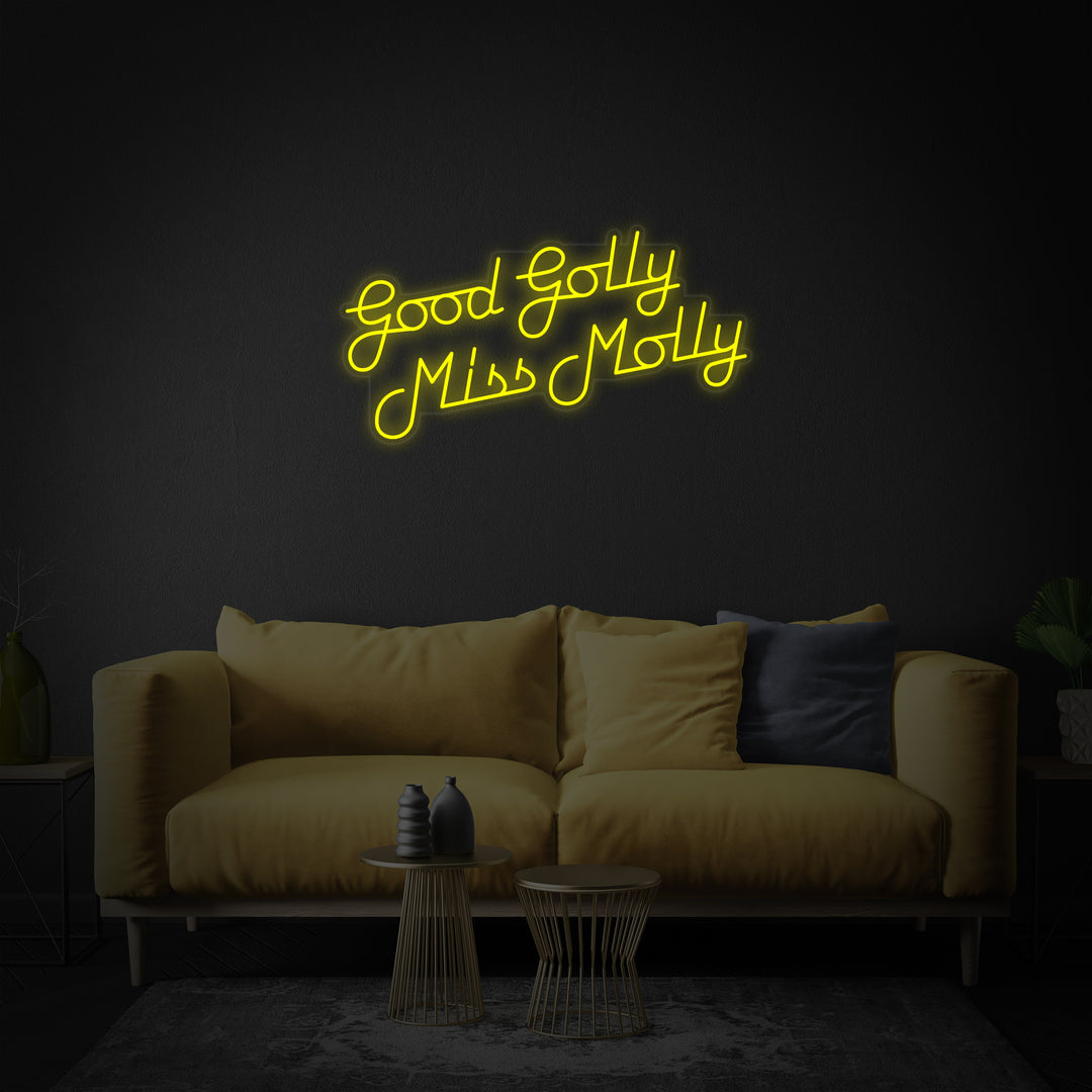 "Good Golly Miss Molly Rockmusik" Neonschrift