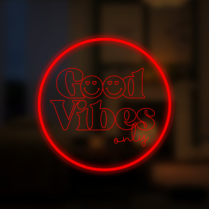 "Good Vibes Only" Mini-Neonschild