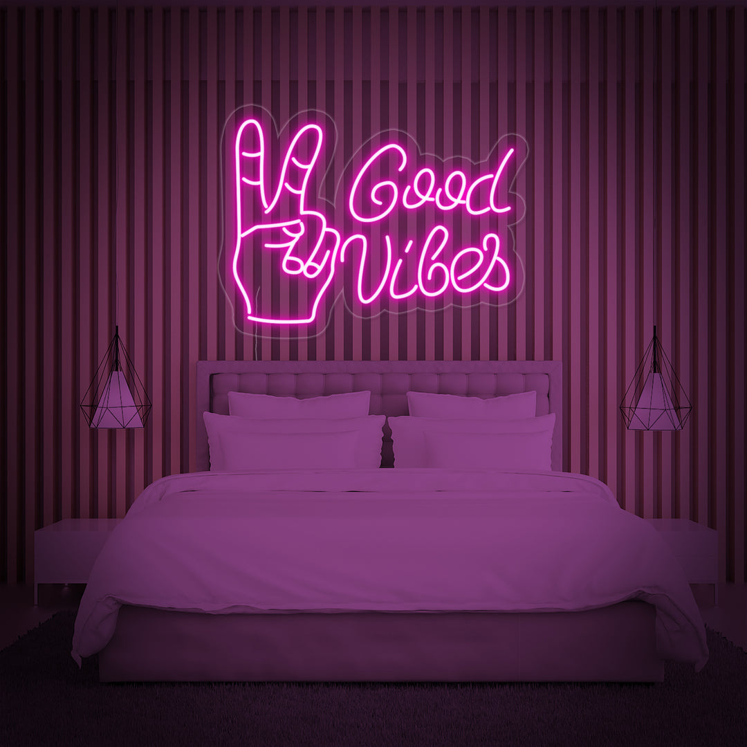"Good Vibes" Neonschrift