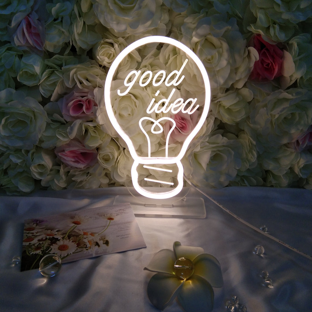 "Good Idea Bulb" Desk LED Neonschrift