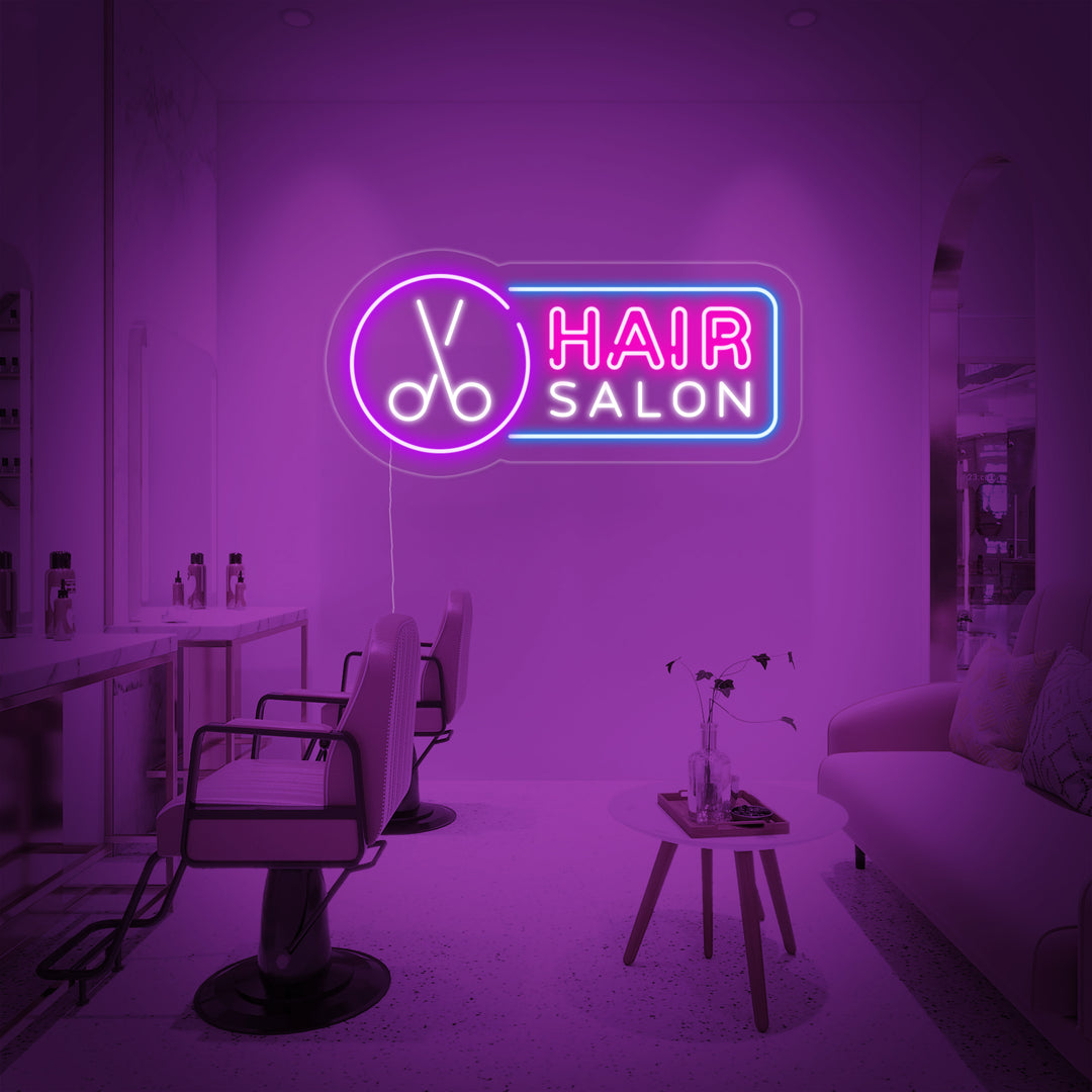 "Hair Salon" Neonschrift