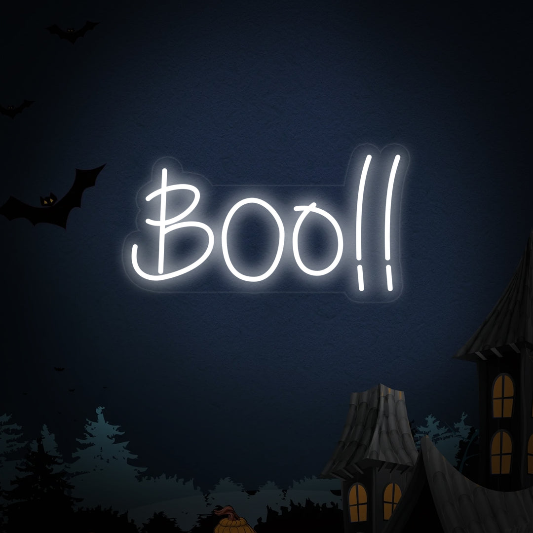 "Halloween Dekor Boo" Neonschrift