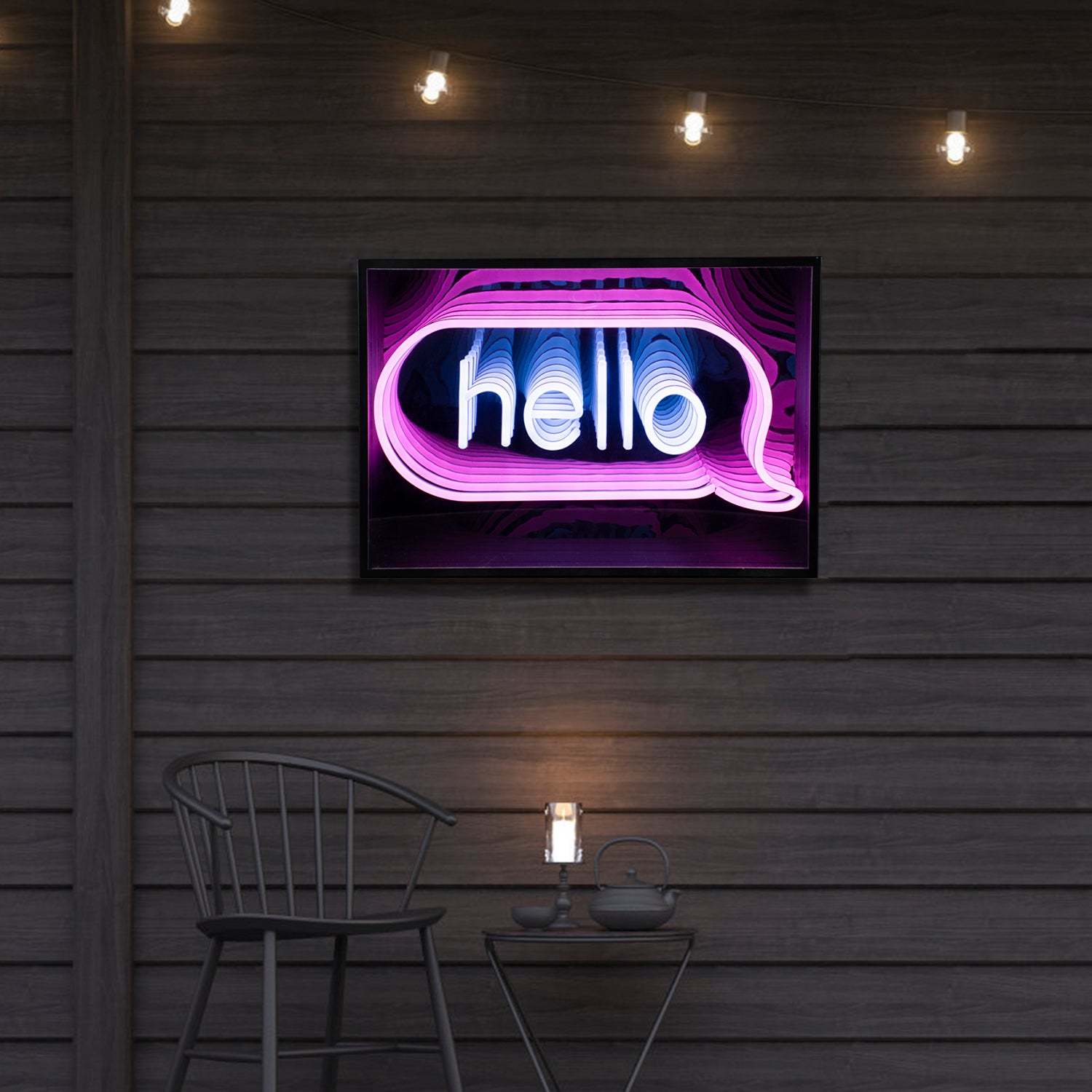 "Hello" 3D Infinity LED Neonschrift