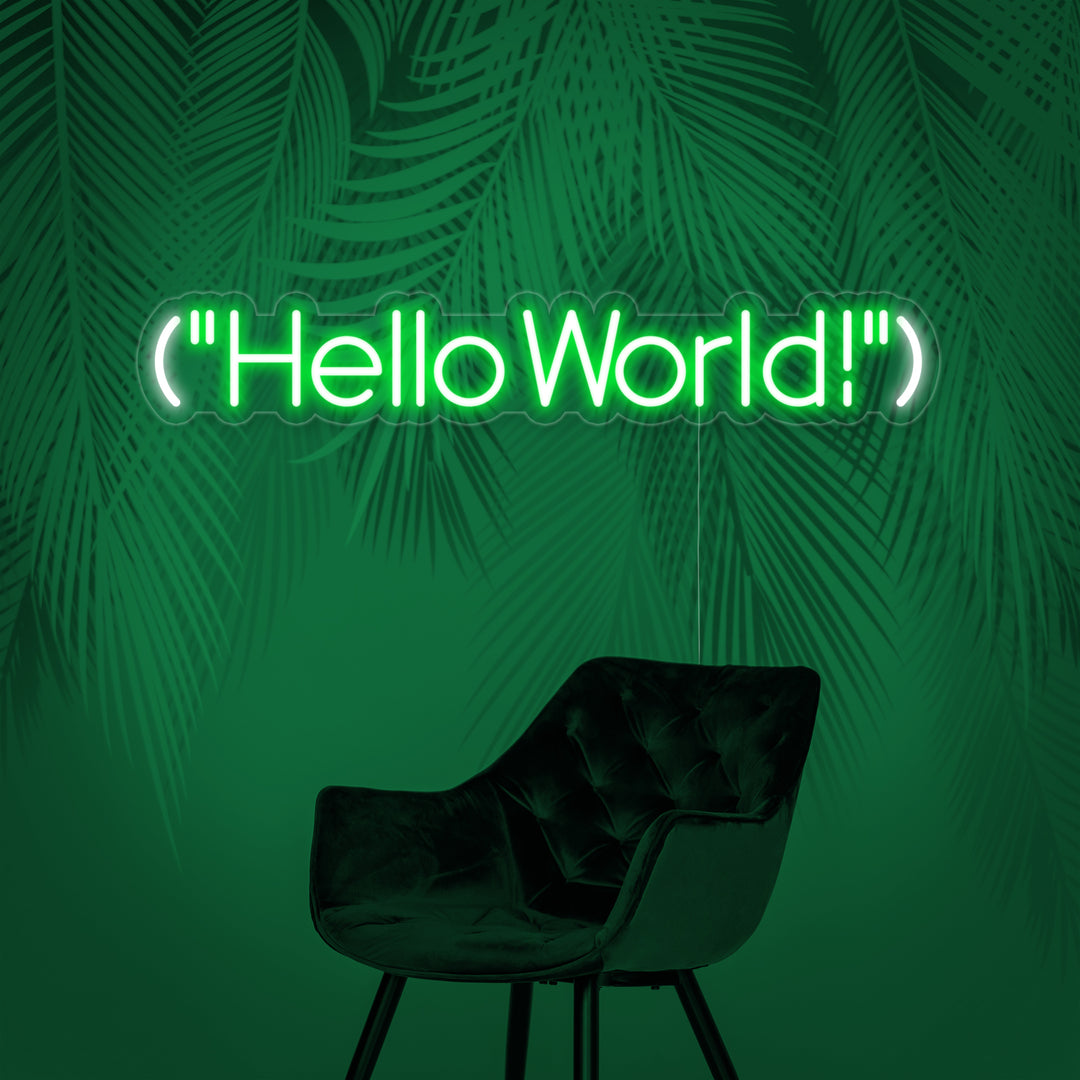 "Hello World" Neonschrift