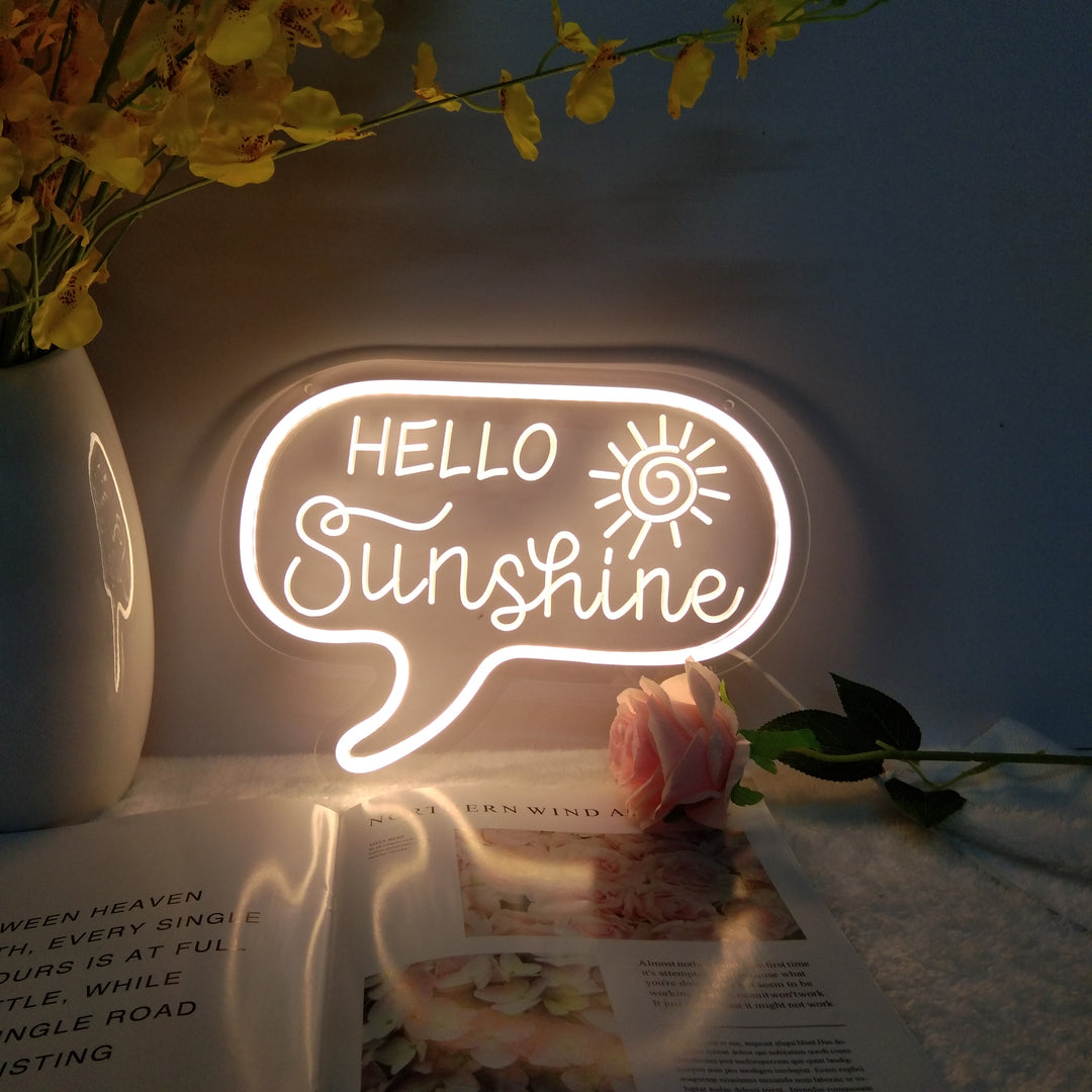 "Hello Sunshine" USB Mini LED Neonschrift
