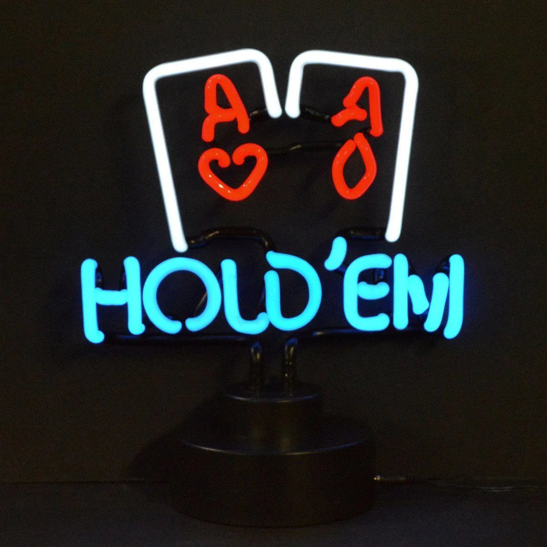 "Hold Em Poker Tisch-Neonschild, Glas-Neonschild" Neonschrift