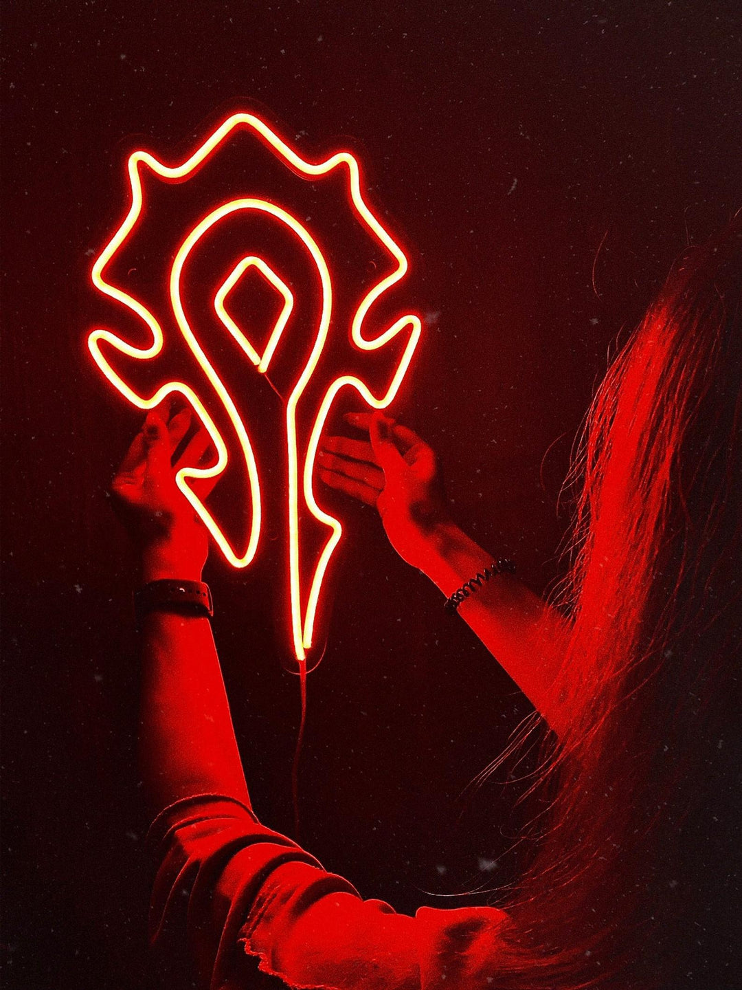"Horde-Symbol, Spiele-Wandkunst" Neonschrift