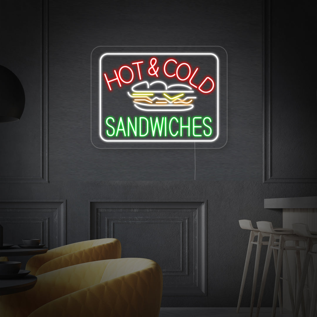 "Hot Cold Sandwiches" Neonschrift