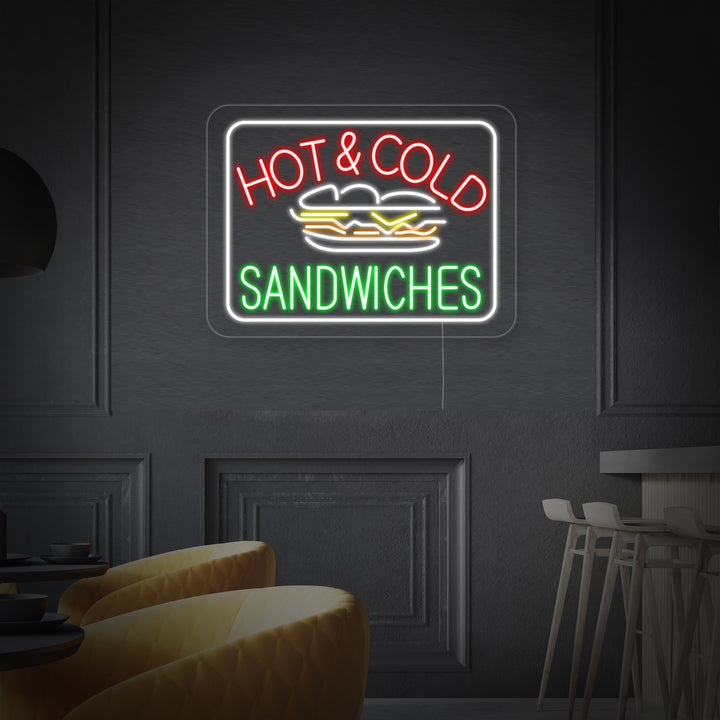 "Hot Cold Sandwiches" Neonschrift