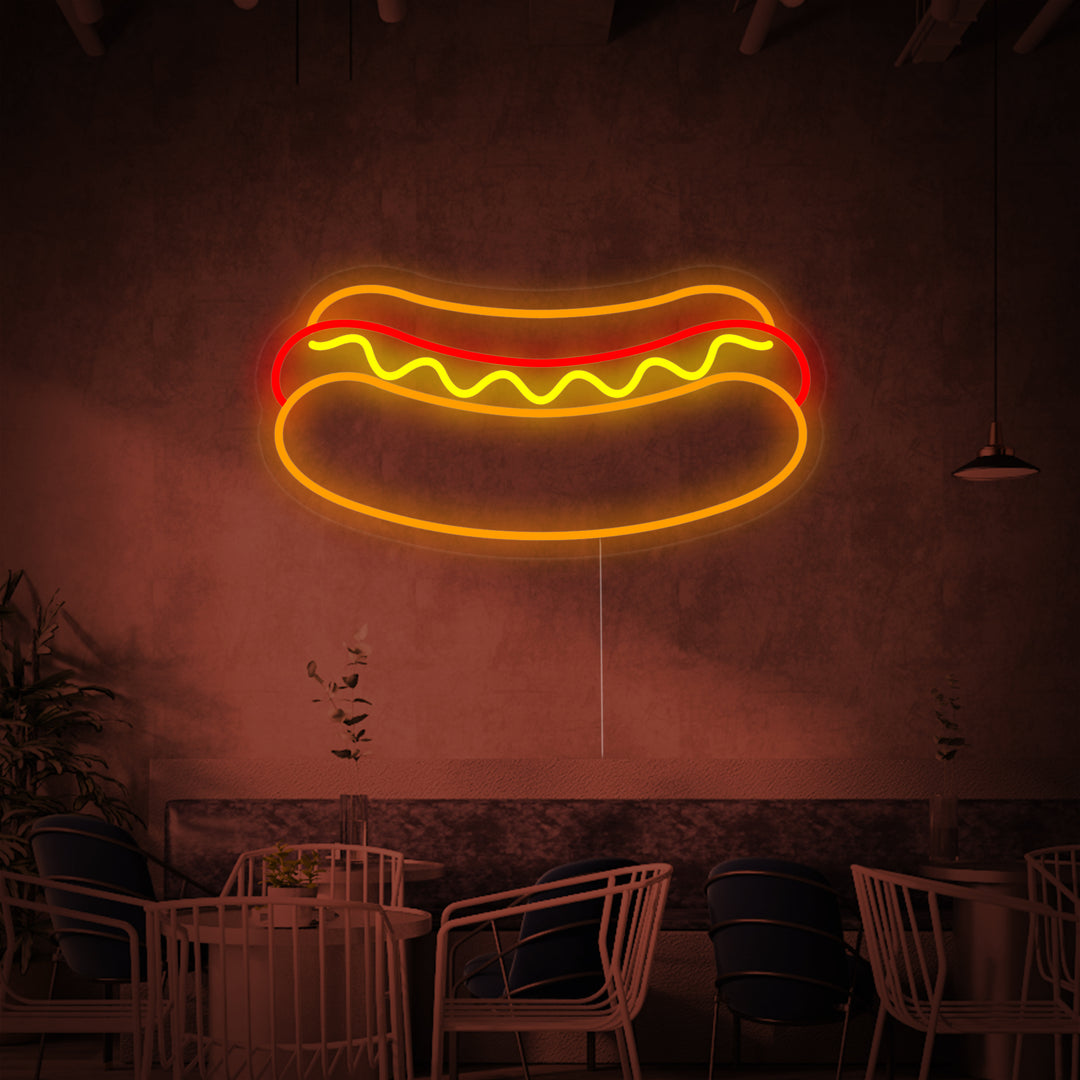 "Hotdog-Restaurantessen" Neonschrift