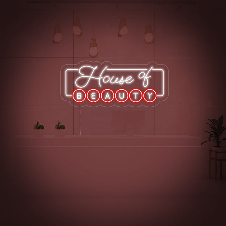 "House of Beauty" Neonschrift