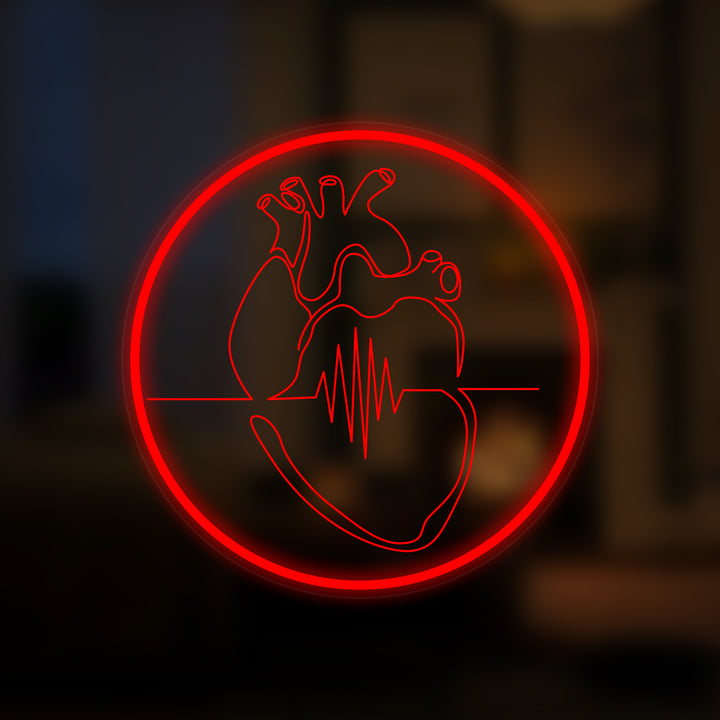 "Menschliches Herz" Mini-Neonschild