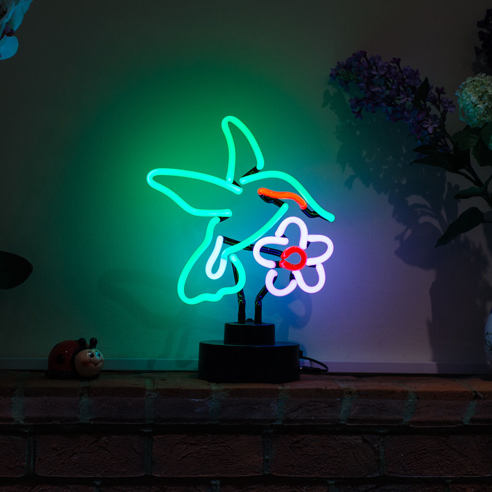 "Kolibri Tisch-Neonschild, Glas-Neonschild" Neonschrift