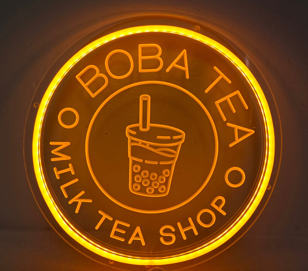 "Boba Tea, Milk Tea Shop" Neonschrift (Lagerbestand: 1 Einheiten)