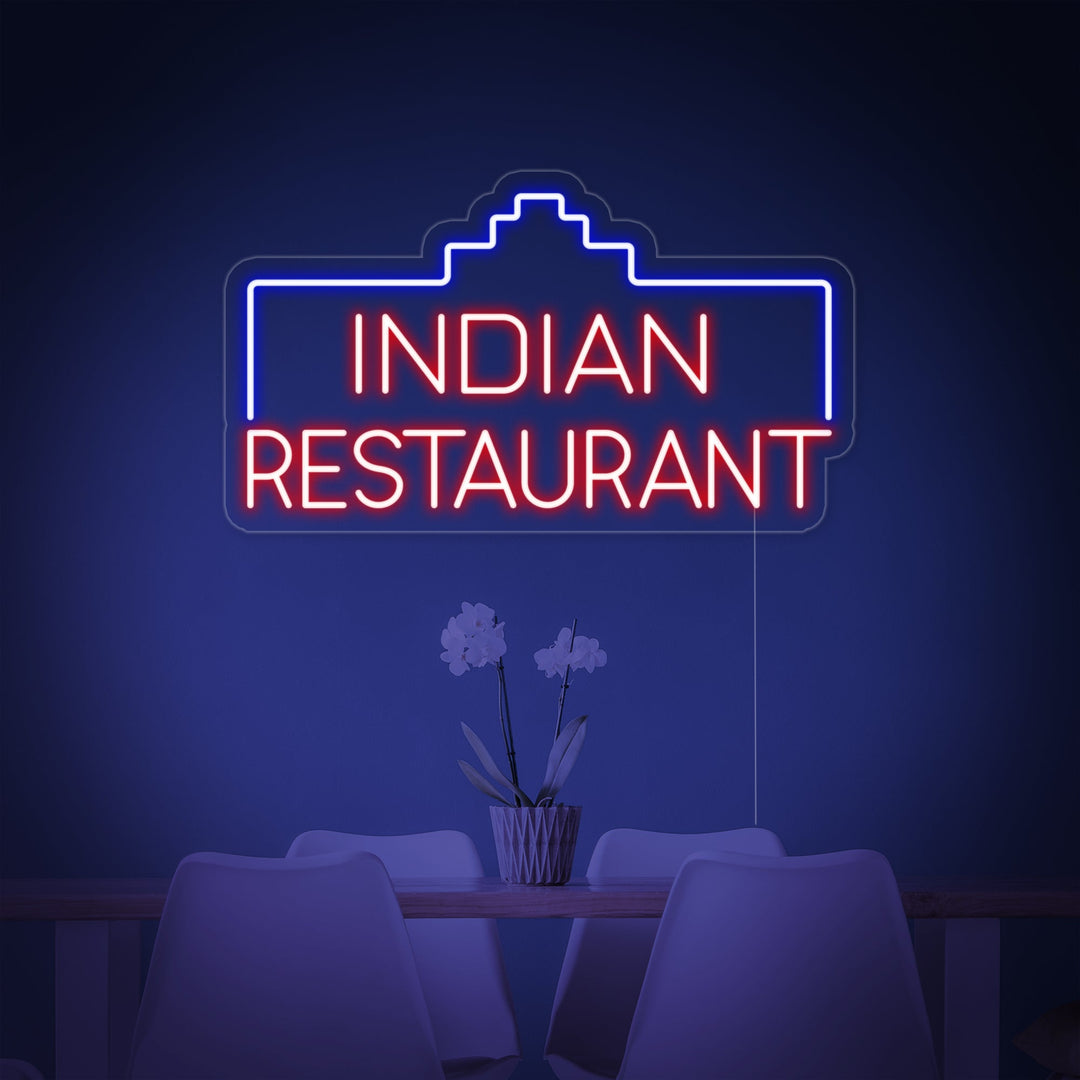 "INDIAN RESTAURANT" Neonschrift