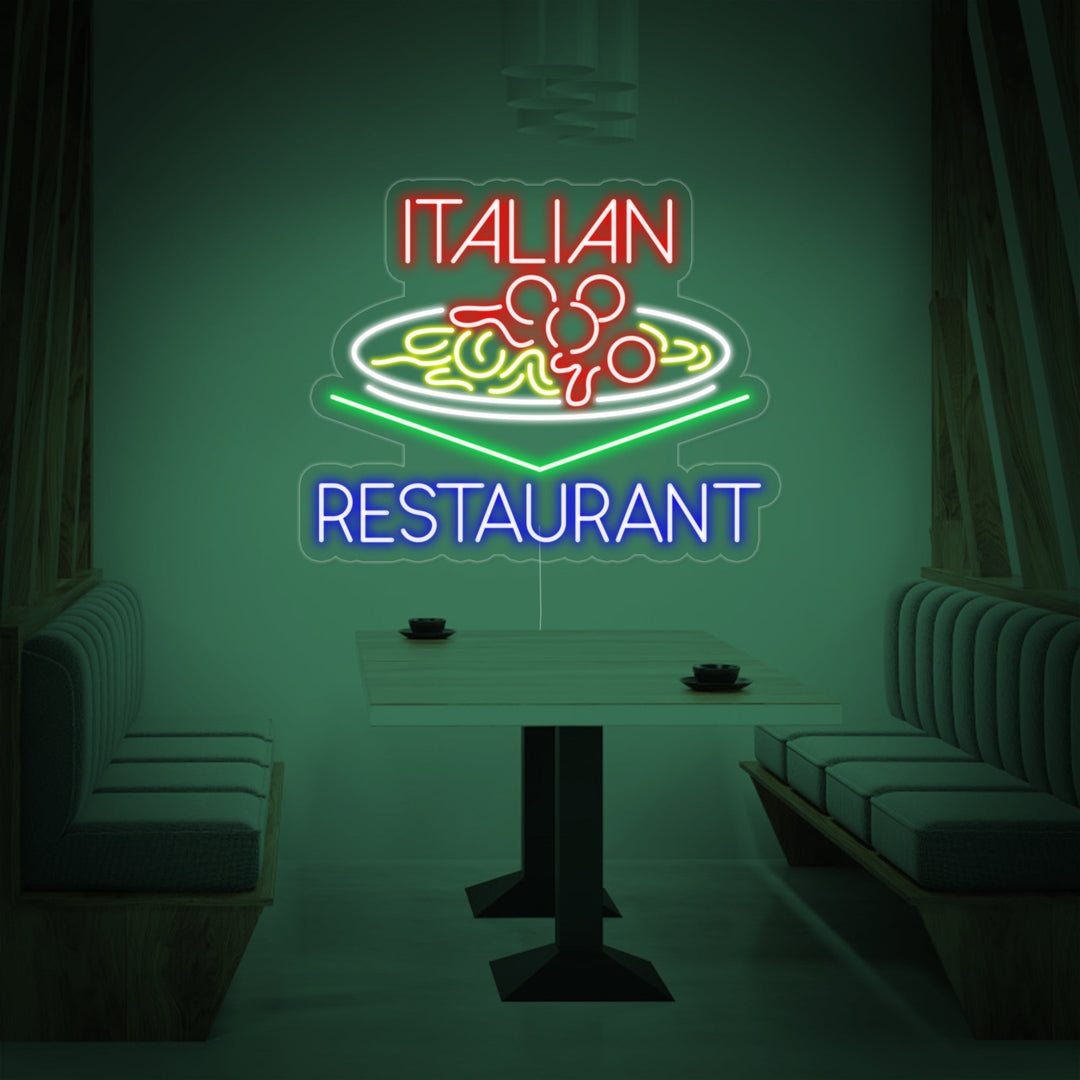 "ITALIAN RESTAURANT" Neonschrift