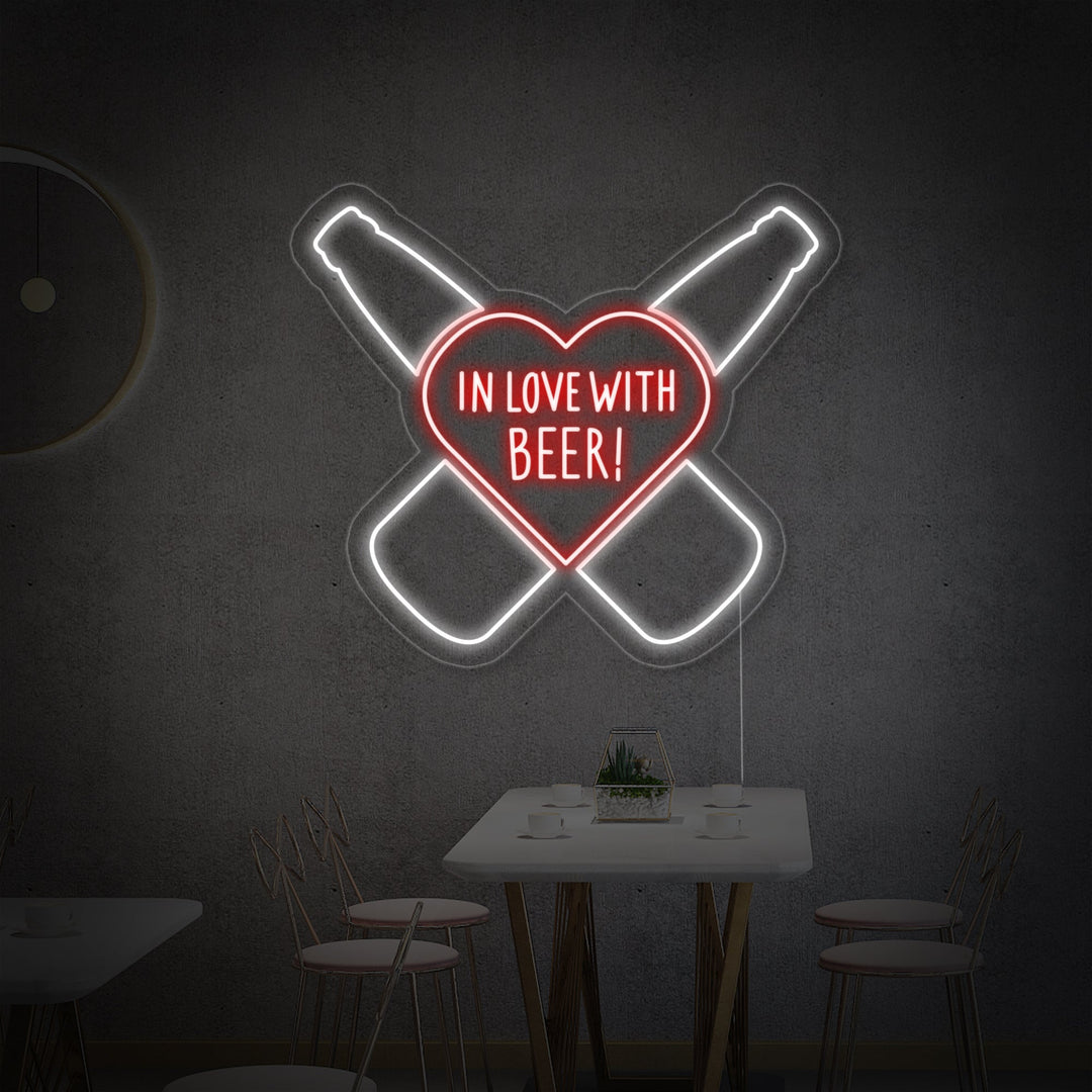 "In Love With Beer Bar" Neonschrift