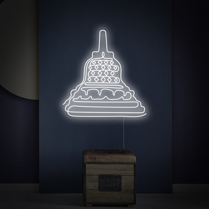 "Borobudur-Tempel In Indonesien" Neonschrift
