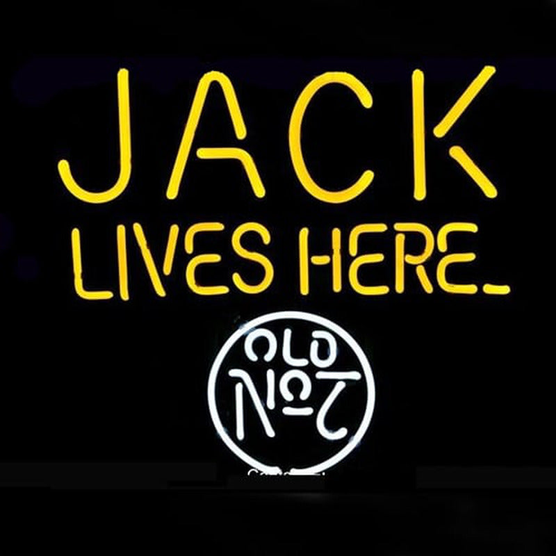 "Jack Lives Here No.7 Logo" Neonschrift